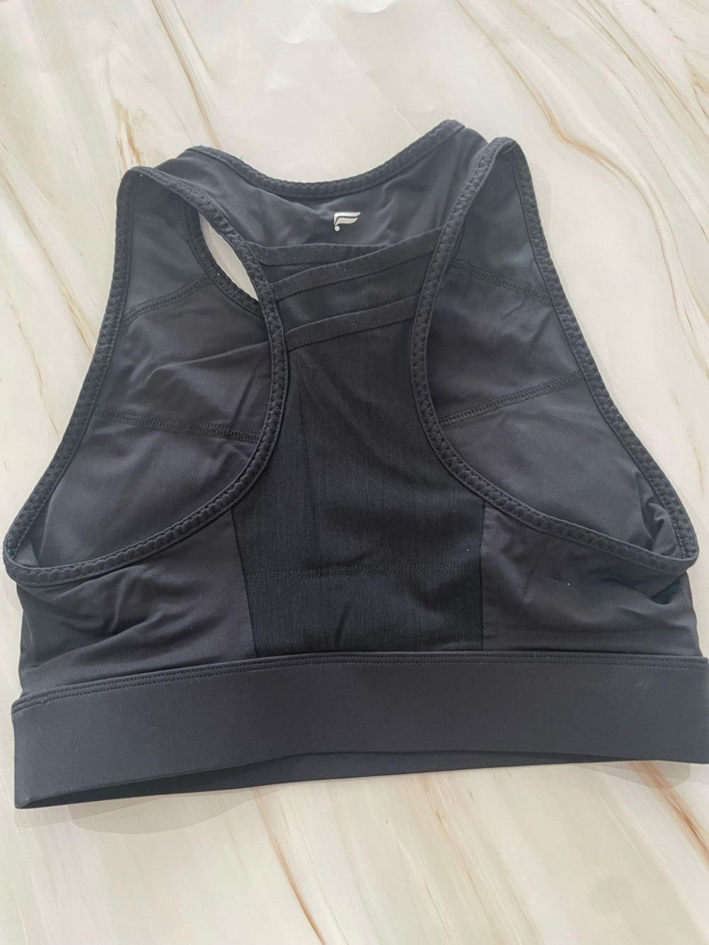 Fabletics Black Racerback Performance Sports Bra